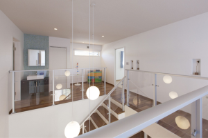 吹き抜け×リビング階段